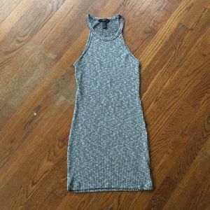 Gray and Black Marled Bodycon Dress